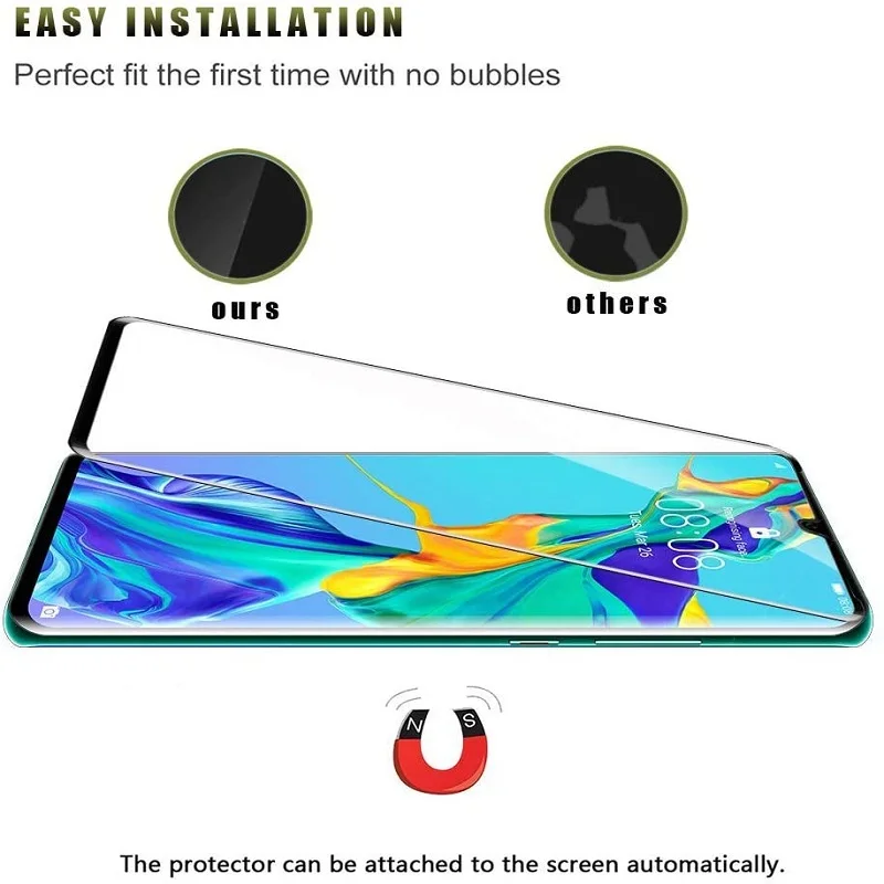 VSKEY 10vnt 3D Visiškai Padengti Grūdinto Stiklo Huawei 30 Pro Screen Protector Anti-Scratch Apsauginės Plėvelės