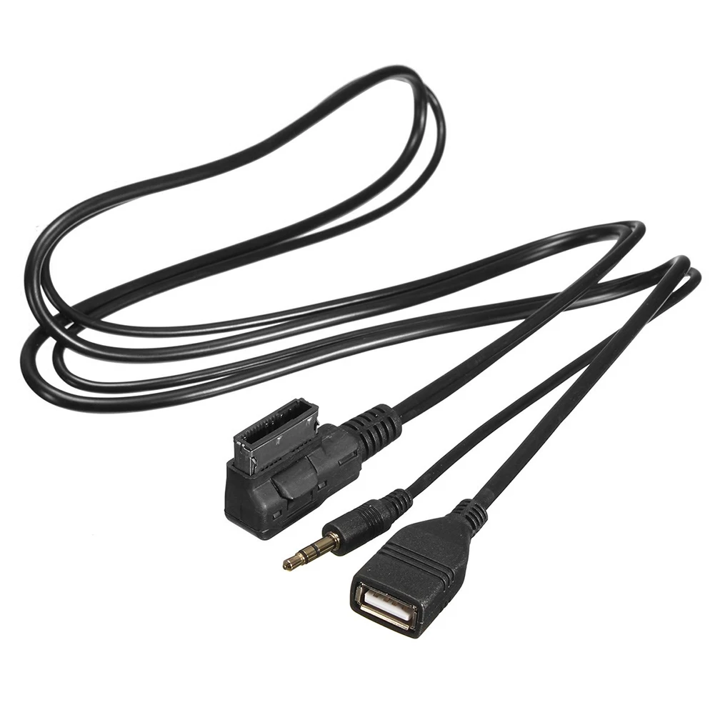 3.5 mm AUX Kabelis Su USB Įkroviklis MDI AMI MMI Muzikos Sąsaja Audi A6L A8L Q7 A3 A4L A5 A1