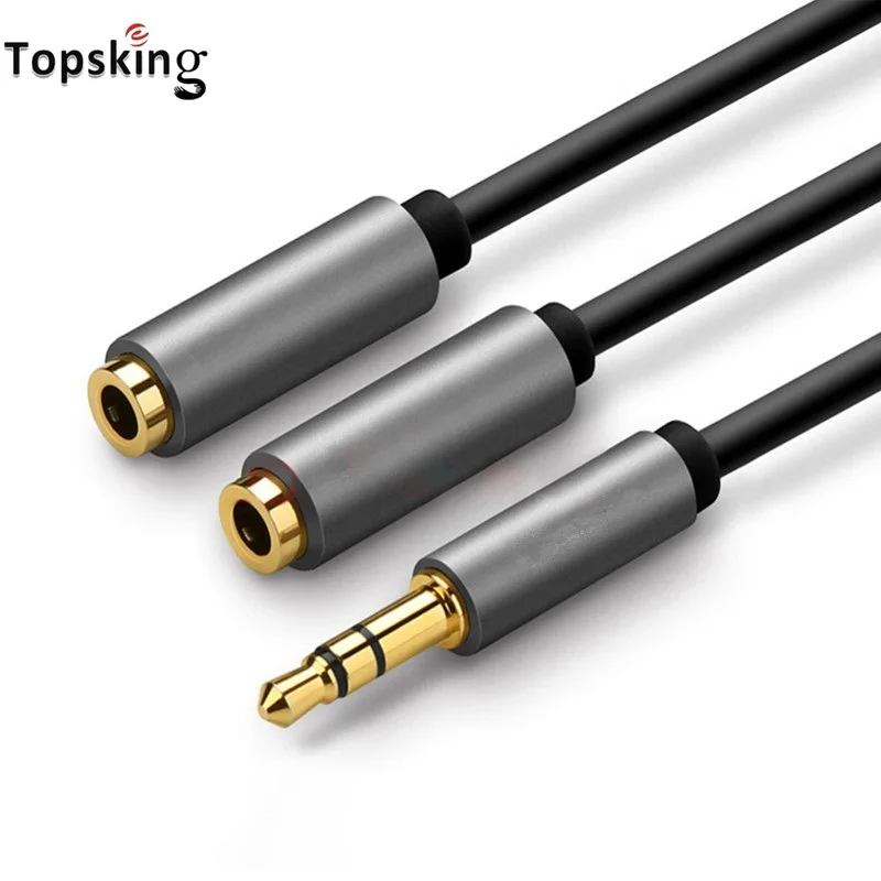 Topsking 3.5 mm Audio Splitter Cable 3.5 mm 1-Vyras, 2-Moteris, Kompiuterio Lizdas Mic Y Splitter AUX Kabelis, Ausines Adapteris, Splitter