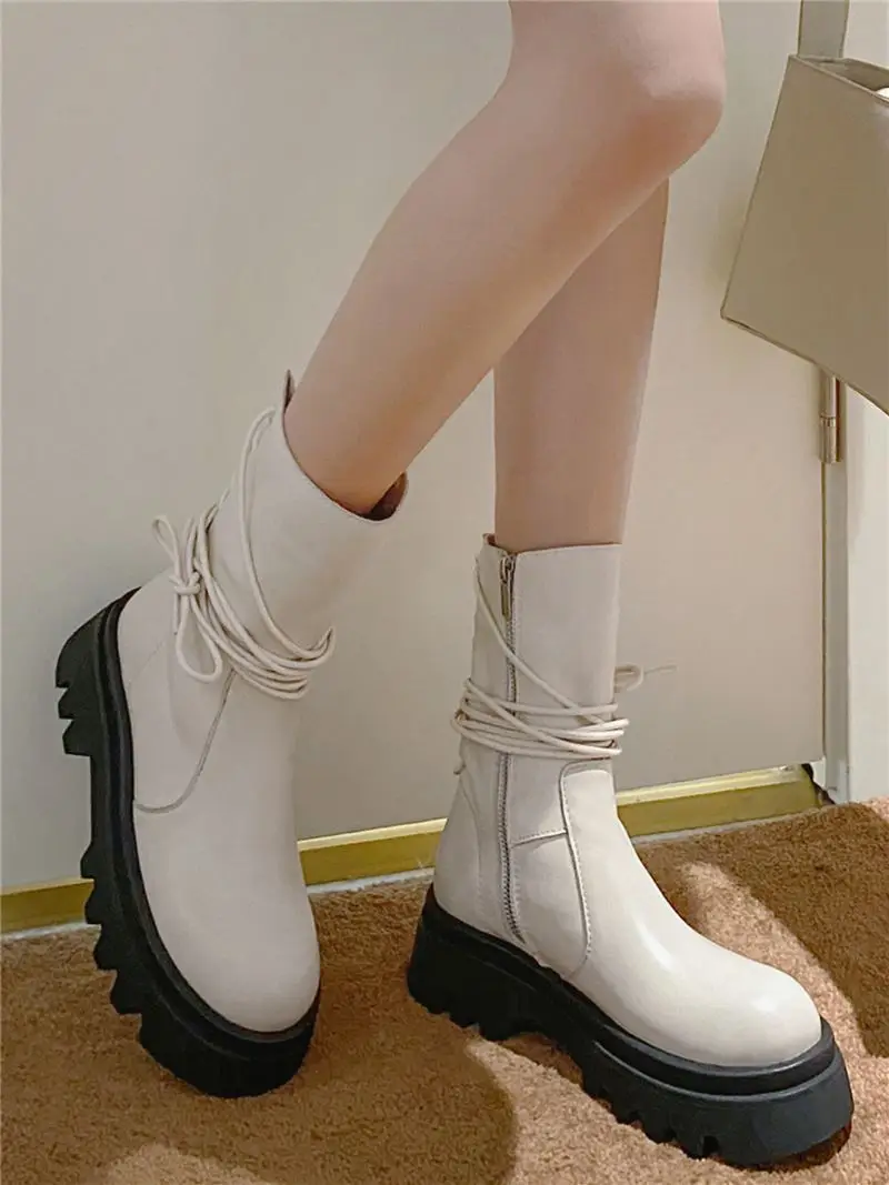 MORAZORA Prekės ženklo moterų batai nėrinių, suapvalinti tne rudens-žiemos batai mados stora pado platforma batai batai dydis 34-43