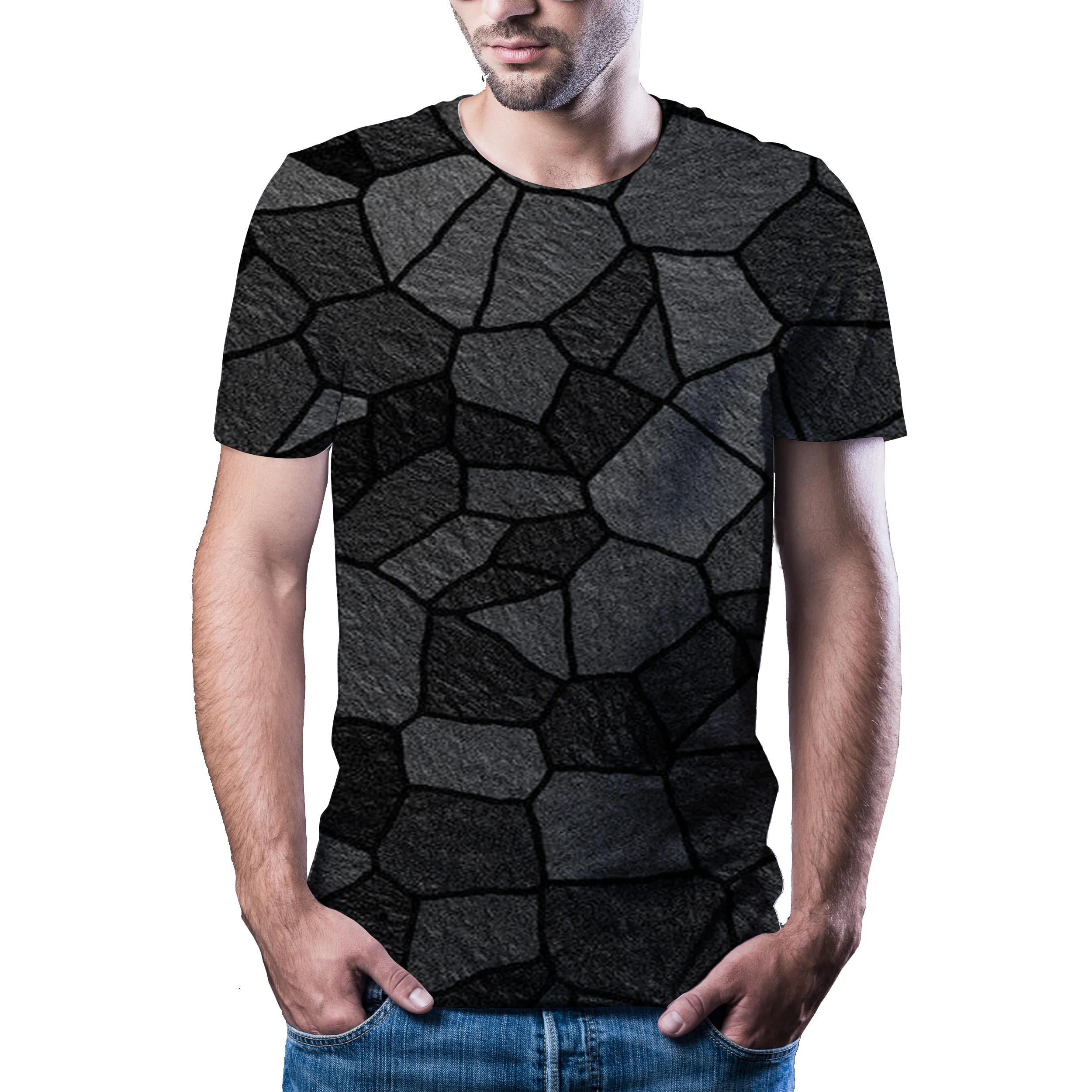 Vasaros laisvalaikio sporto vyriški T-shirt 3D spausdinimo pobūdžio hip-hop T-shirt 