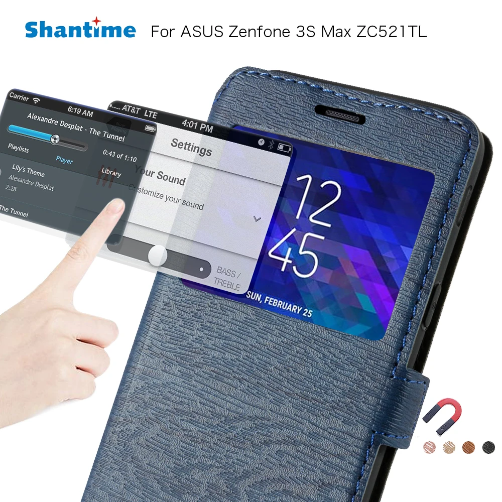 Už Asus Zenfone 3S Max ZC521TL Telefono dėklas Skirtas Asus Zenfone 4 Max ZC520KL Peržiūrėti Langų Knyga Atveju Minkštos Tpu Silikoninis Galinio Dangtelio
