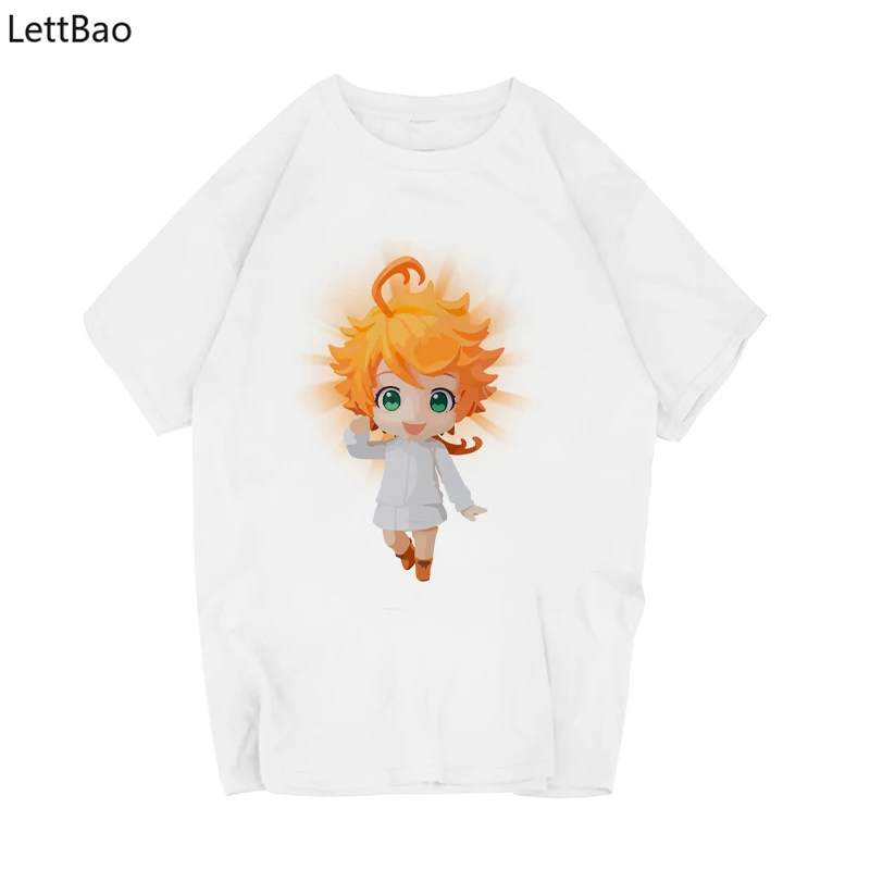 Pažadėjo Neverland Japonijos Anime Drabužių Camiseta Balti Marškinėliai Animacinių filmų Trumpas Rankovės O-Kaklo Atsitiktinis Juokinga Harajuku T-shirt Vyrai