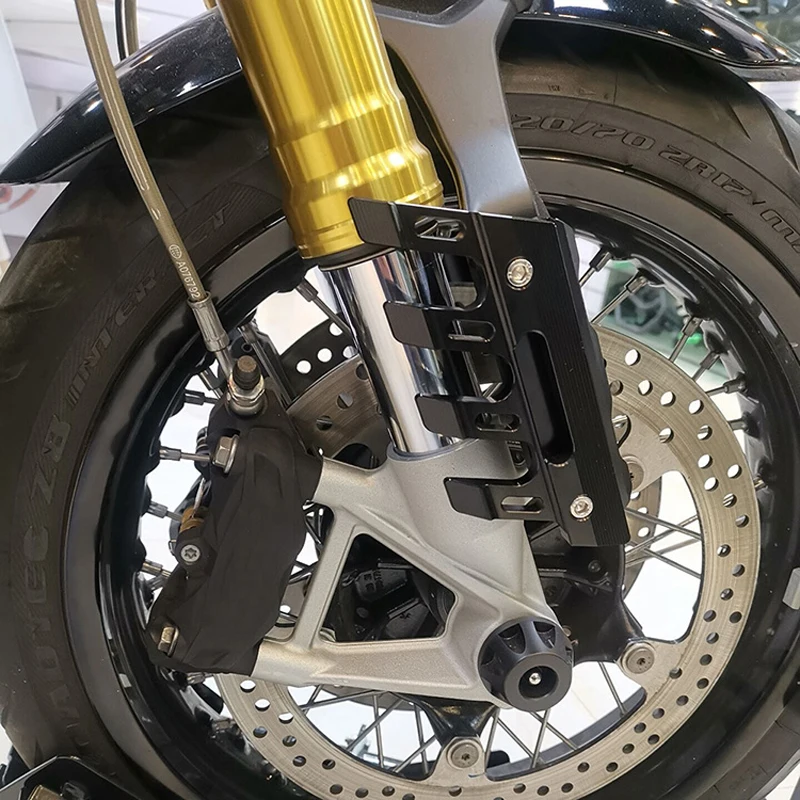Su Logotipu Suzuki GSR 750 Motociklo CNC Aliuminio Mudguard Šoninės Apsaugos Blokas Priekinis Stabdžių Diskas, Suportas Raštas Dangtis