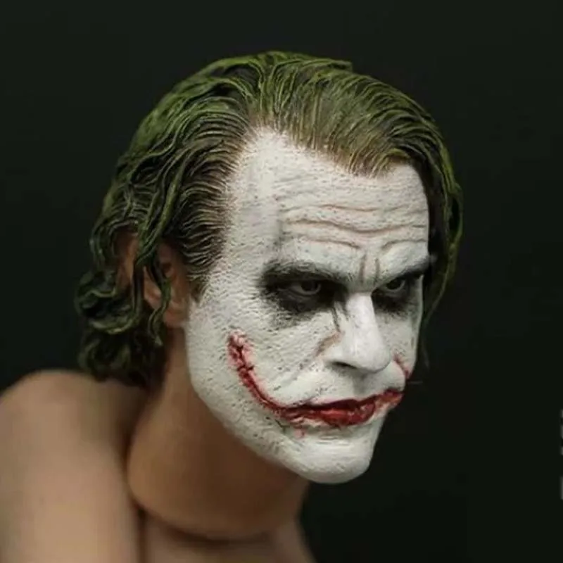 Mnotht Betmenas Galva Skulptūros Modelį Žaislas 1:6 Vyrų Kareivis Prequel Klounas Heath Ledger Joker Galvos Skulptūra, skirta 12in Veiksmų Skaičius, ma