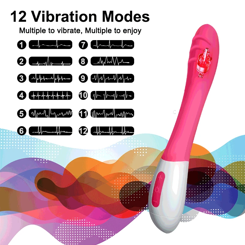 Dildo Vibratorius 12 Greičiu Magija AV Lazdelė G-spot Massager Klitorio Stimuliavimo Vibratorius Kulka USB Įkrovimo Sekso Žaislai Moterims