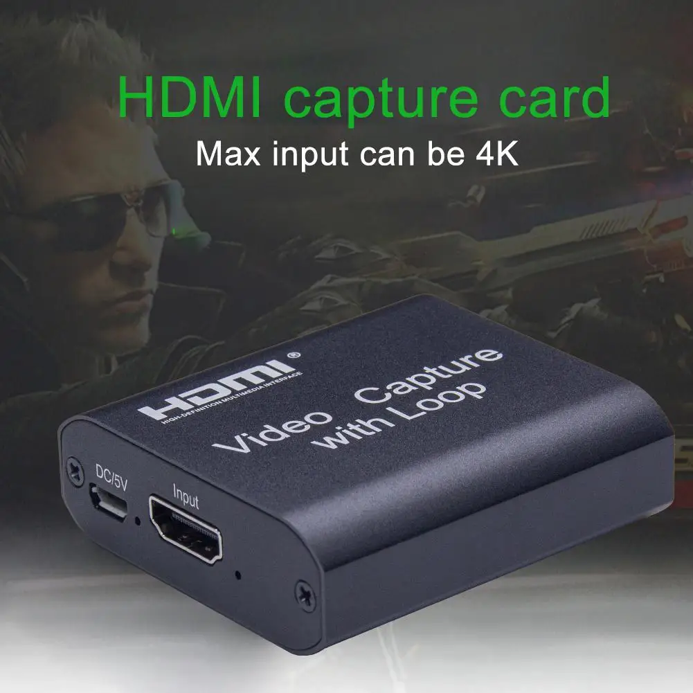 Užfiksuoti Kortelės, HDMI, USB 3.0 Portable Capture Card Diktofonas Lauke Prietaiso Max Įėjimo Gali Būti 4K-Live Transliacijos Vaizdo Įrašymas