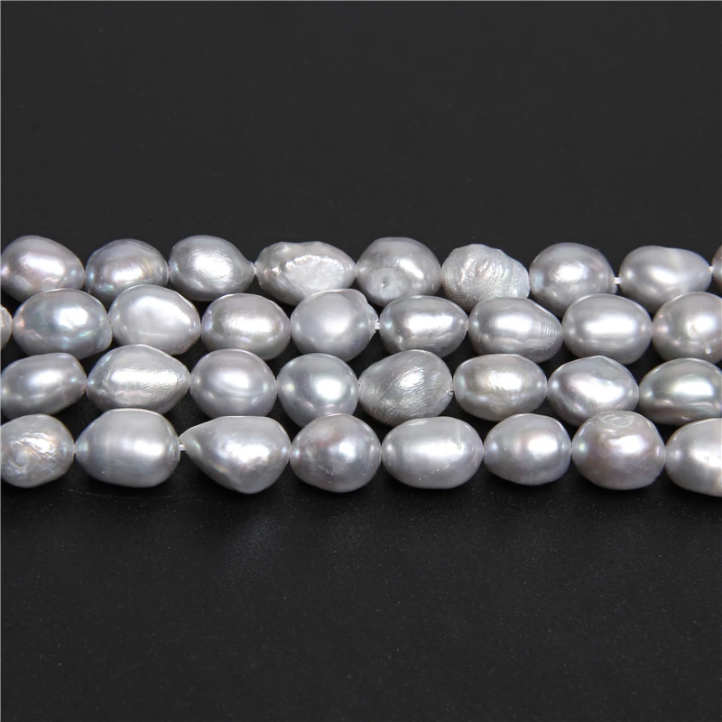 Gamtos Baroko Gėlo vandens Perlai 6-10mm Netaisyklingos Formos Pilka ir Balta Perlų Moterų Papuošalai Priėmimo 