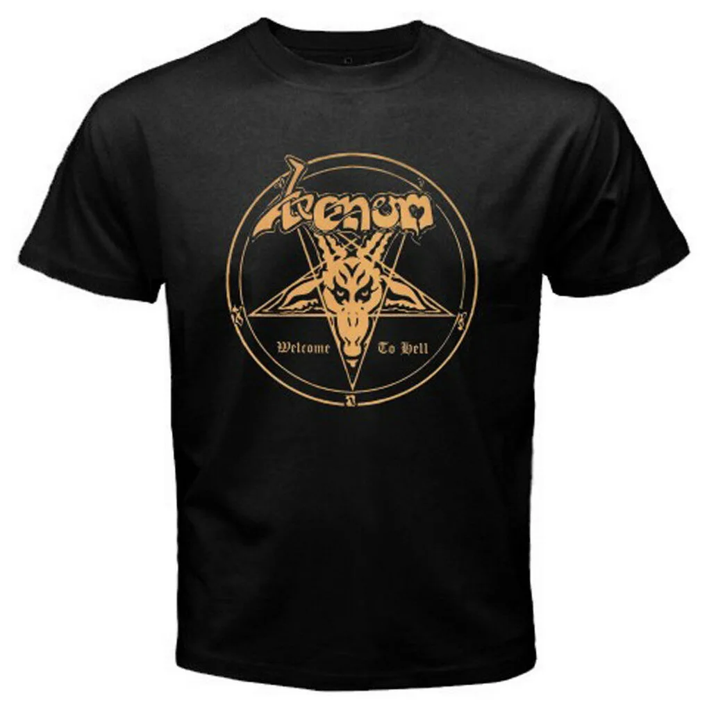 Naujas NUODAI Metalo Grupė Sveiki atvykę Į Pragarą Albumą Logotipą, vyriški Juodi Marškinėliai Dydis: S-3XL Unisex Vyrų, Moterų Topai Marškinėliai