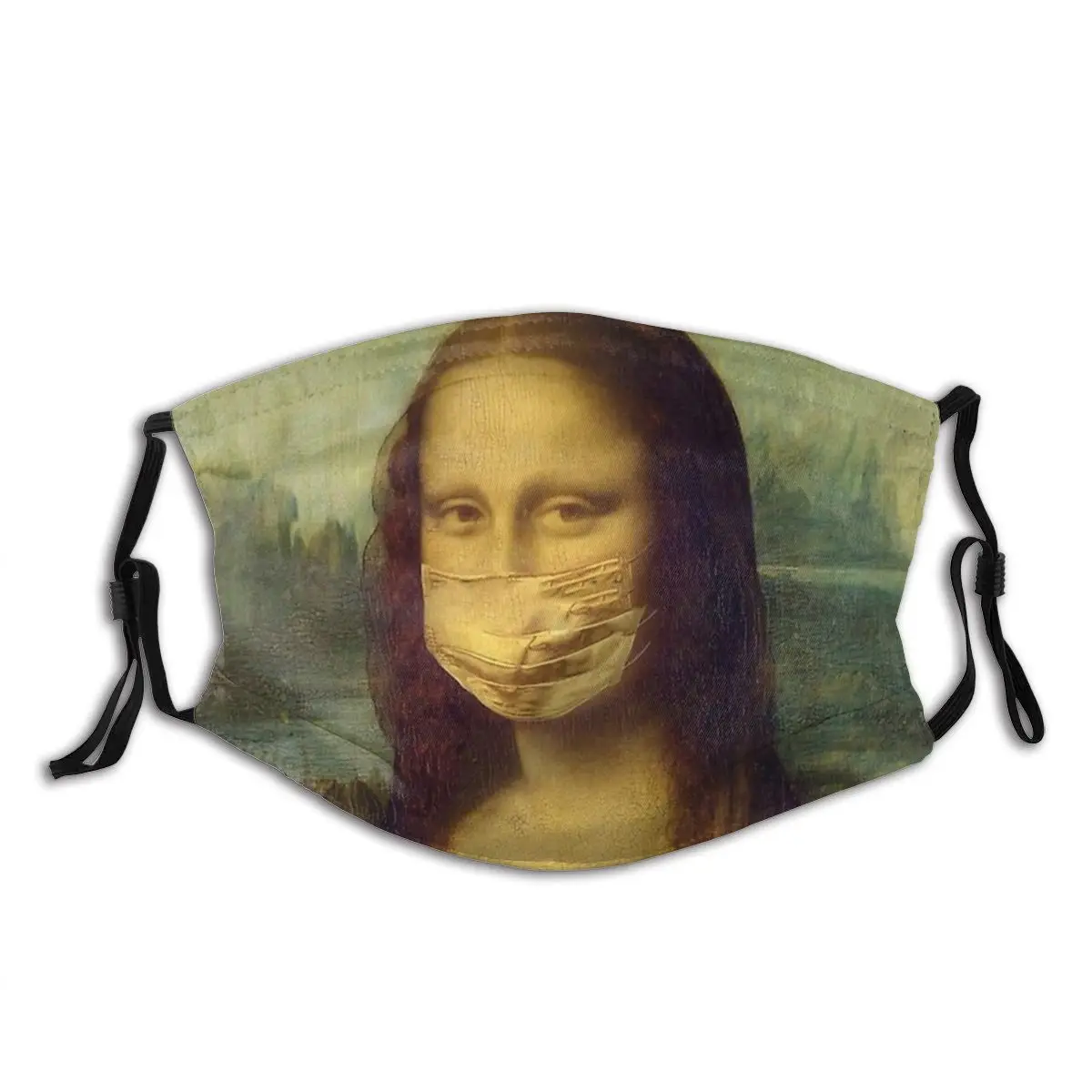 Su Veido Apsaugoti Pandemijos Juokingas Meno Žiemą Veido Kaukė Mona Lisa Mascarilla Reutilizable Su Filtrais