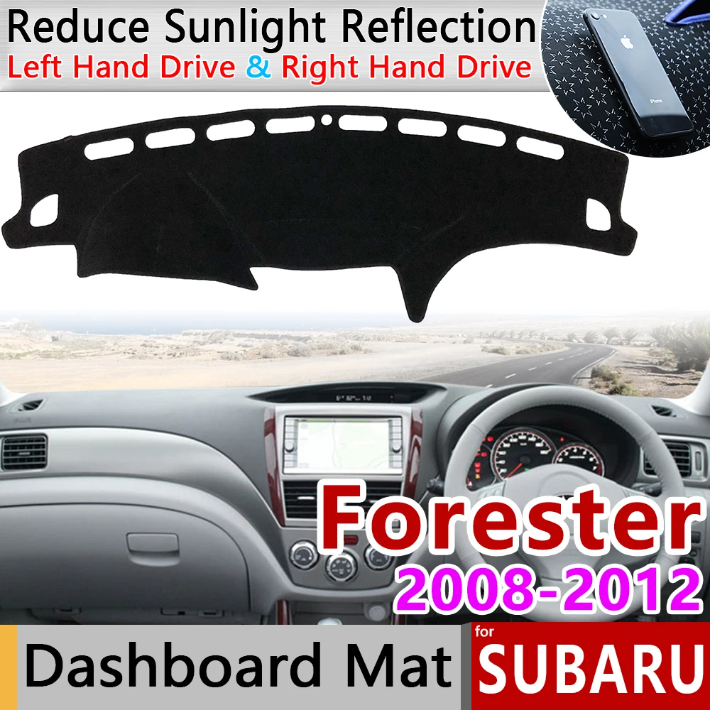 Dėl Subaru Forester 2008 M. 2009 M. 2010 M. 2011 m. 2012 neslystantis prietaisų Skydelio Kilimėlis Padengti Kilimų skėtį nuo saulės Dashmat Automobilių Reikmenys SG SH, SJ SK