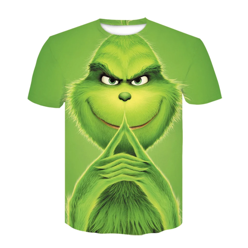 Karšto pardavimo Animacinių filmų Vyrų/moterų 3d Atspausdintas marškinėlius Grinch filmą trumpomis rankovėmis aukštos kokybės mados Tee Viršūnes Hip-Hop ' t shirt s-6xl