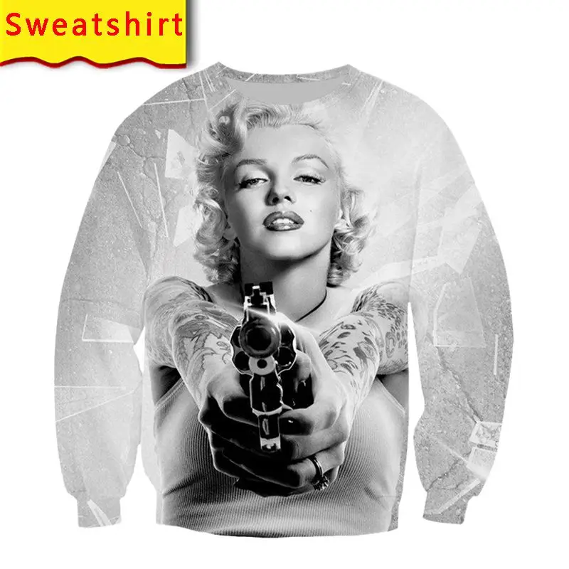 Marilyn monroe hoodie palaidinukė 3d spausdinimo vyrų harajuku rap striukė streetwear hip-hop tee marškinėliai juokinga kelnes anime drabužius antklodė