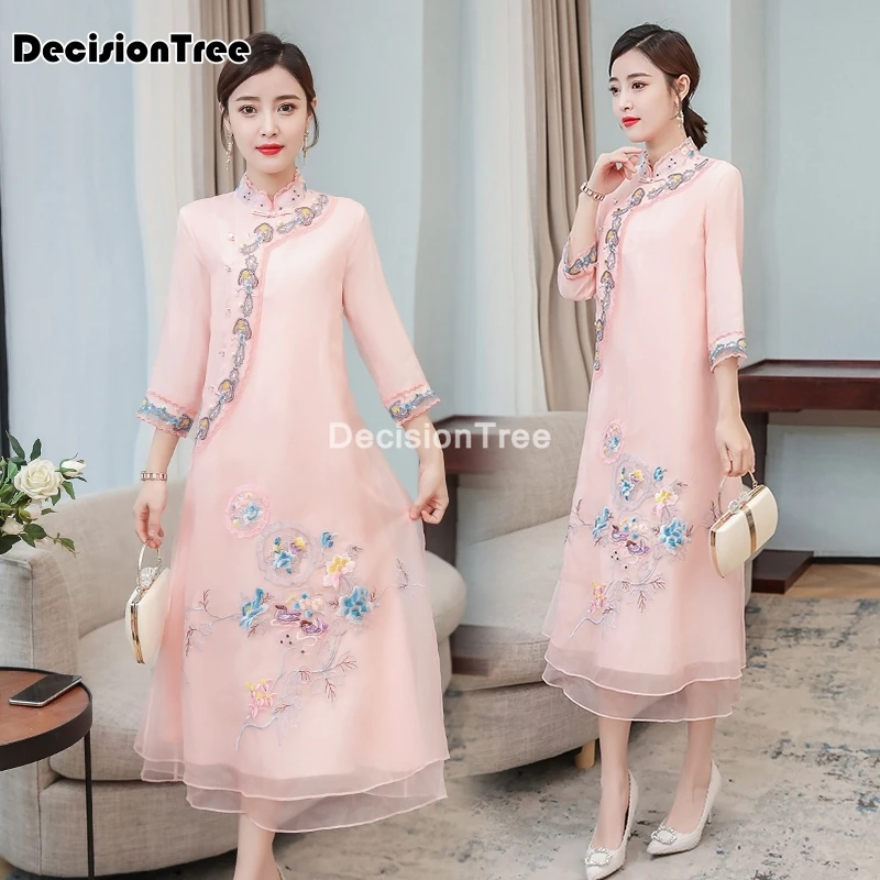 2021 kinijos nėrinių suknelė undinė kinų stiliaus lady cheongsam elegantiška suknelė rytų suknelė vestidso derliaus nuotaka vestuvių qipao