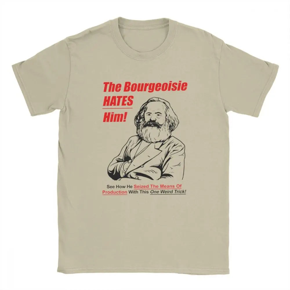 Laisvalaikio Marškinėliai Vyrams Buržuazijos Nekenčia Jo Medvilnės Drabužius Karlas Marksas T Shirts Komunizmo Marksizmo Socializmo Tee Marškinėliai Plius Dydis