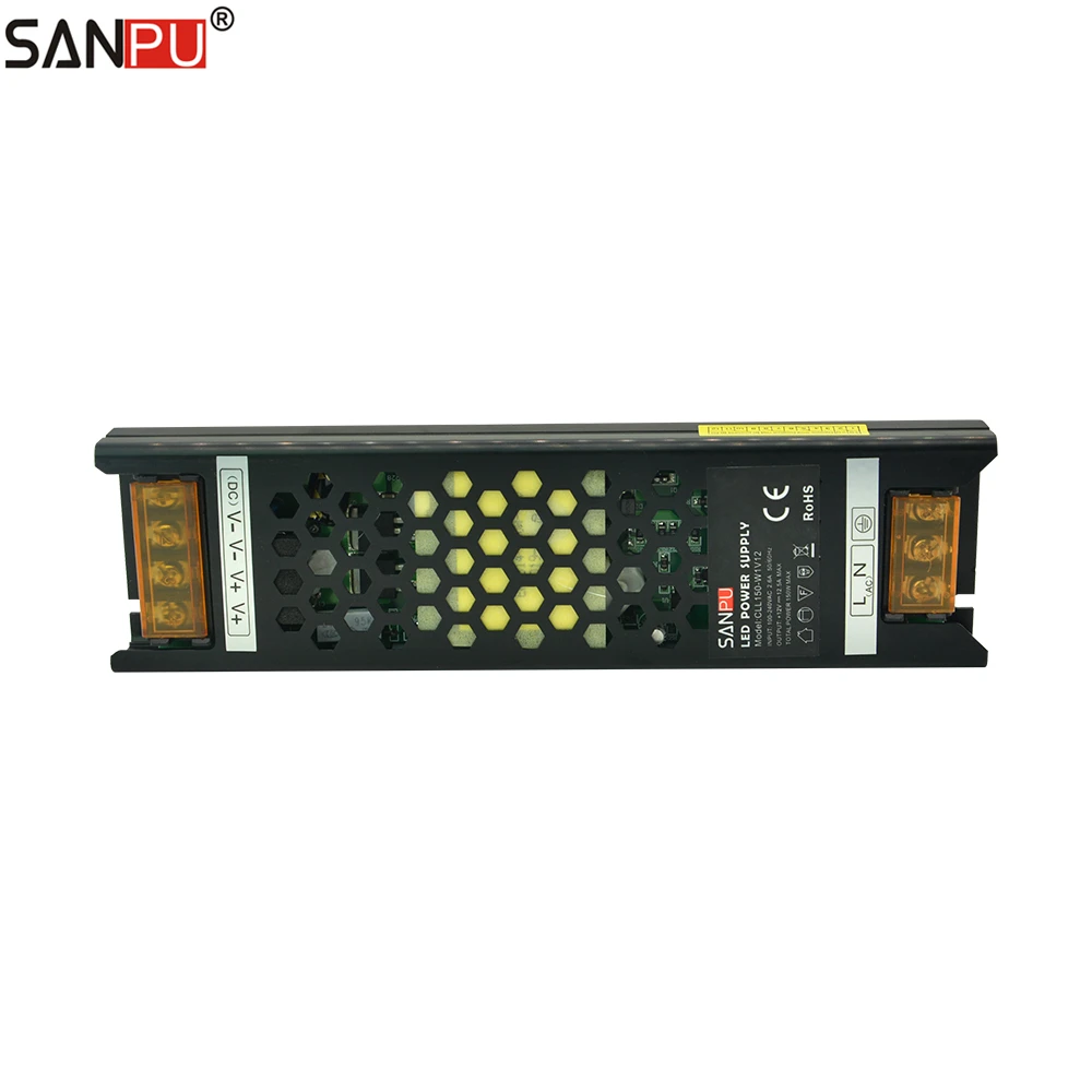 SANPU 12V Slim Maitinimo Blokas 150W 12A ILGAI-BUTAS nuolatinė Įtampa 12VDC LED Driver LED šviesdėžės, Reklamos CLL150-W1V12