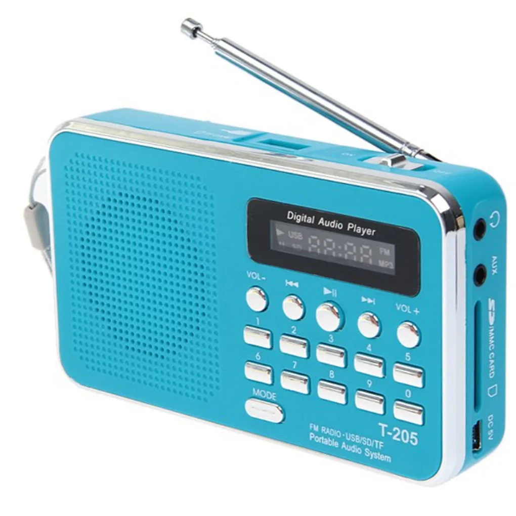 T-205 FM Radijo Imtuvas, Nešiojamas HiFi Kortelės Garsiakalbis Skaitmeninis MP3 Muzikos Garsiakalbis už Kempingas, Žygiai, Lauko Sporto