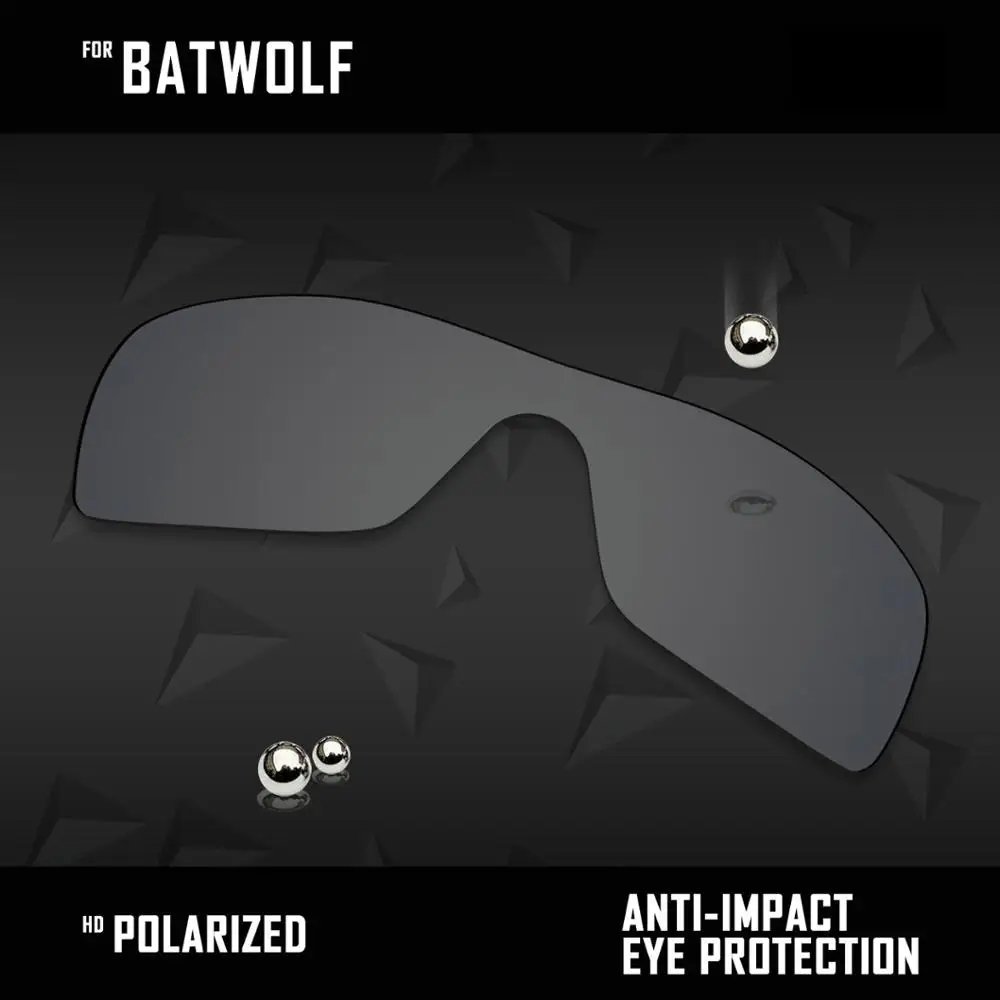 OOWLIT 2 Gabalus, Poliarizuota Akiniai Pakeitimas Objektyvai už Oakley Batwolf-Juoda ir Ice Blue