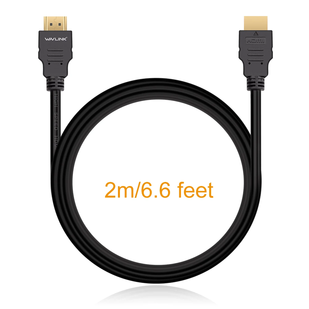 Wavlink kaip hdmi2.0 Kabelis, HDMI į HDMI kabelis, vaizdo kabeliai auksą, padengtą Male hdmi splitter 4K 2160p 3D 18Gbps Ethernet Garso 2m HDTV