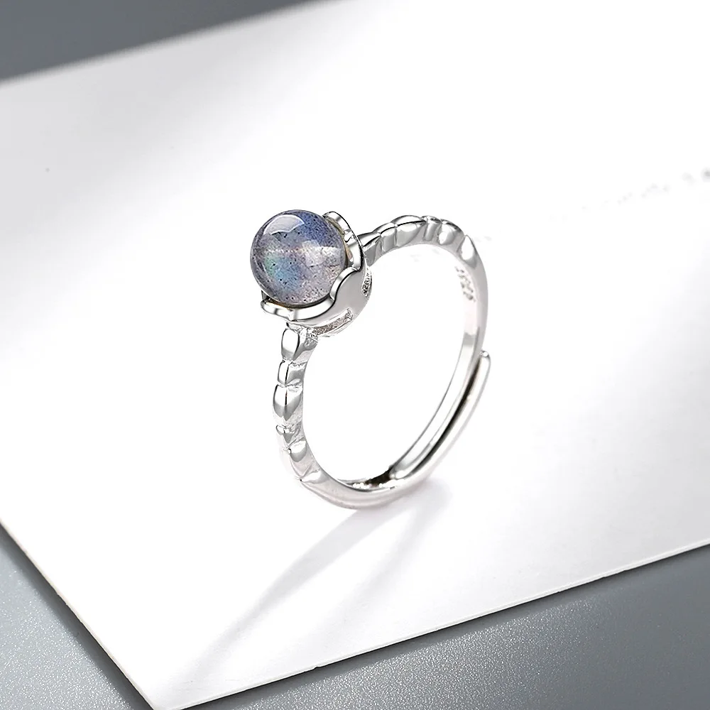 Mados sidabro spalvos Žiedas Crystal Atidaryti Žiedas Moterims, Moteriška korėjos Papuošalai Naujas 2020 m.