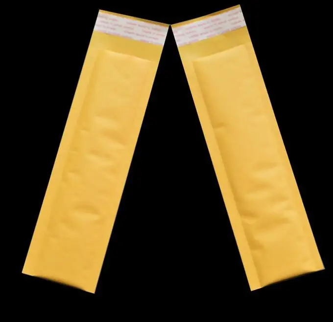 Aukštos Kokybės 50Pcs Ilgai Kraft Popieriaus Pakuotės Maišelis Geltonos spalvos Popieriaus Burbulas Voką Pašto Pakavimo maišelių Popierių atsparus smūgiams Laivybos Krepšys