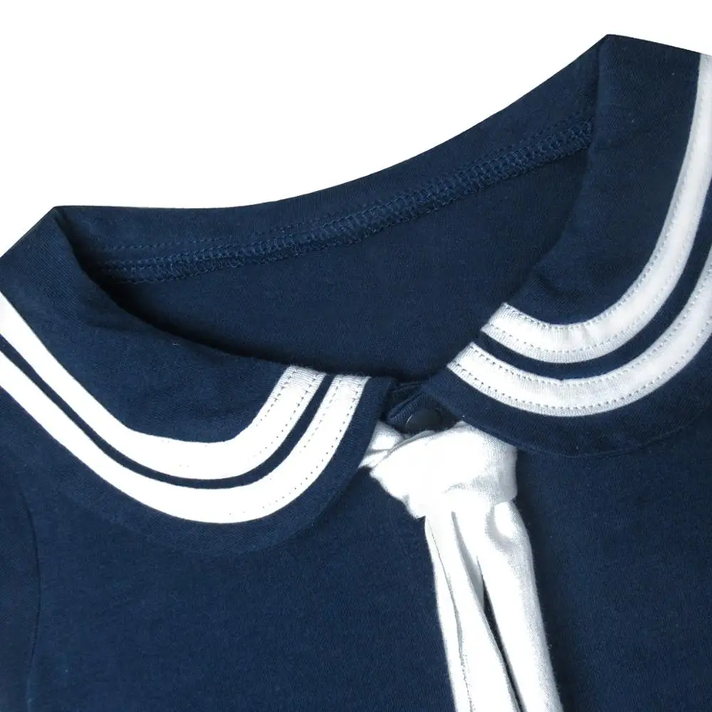 Kūdikių Mergaičių Romper Suknelė Naujagimių Sailor Bodysuit Su Skrybėlę Kūdikių Vasaros Drabužių Bamblys Helovyno Cosplay Kostiumų Ropa Bebe