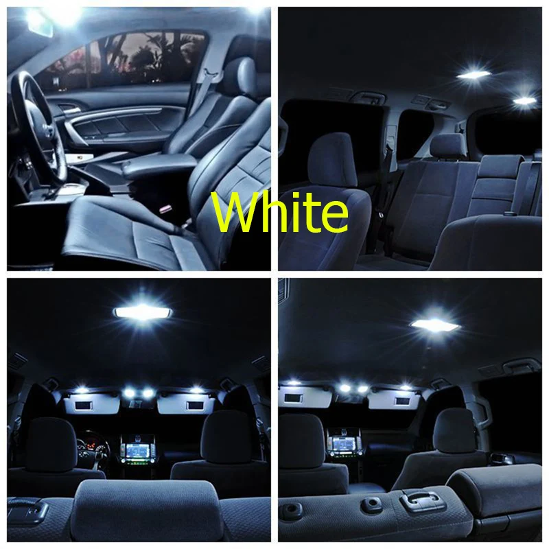 12pcs White Ice Blue LED Lemputes, Interjero Paketas Rinkinys, Skirtas 