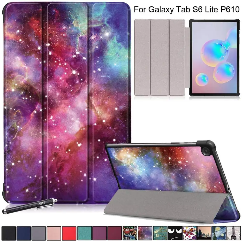 Magnetinio Case For Samsung Galaxy Tab S6 Lite 10.4 Colių SM-P610 SM-P615 2020 Atveju PU Odos Stovėti Padengti Tablet Funda Case+Rašiklis