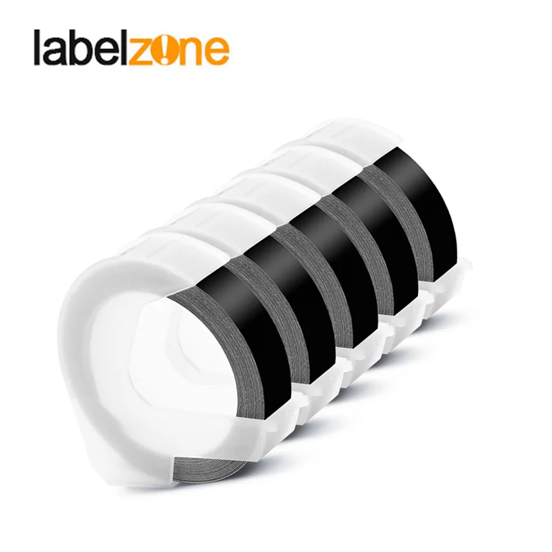 Labelzone 9MM 6MM mixd spalva 3D iškilumo juostelė Dymo etiketės spausdinimo mašina PVC etiketės Dymo juostelė Motex E101, CIDY C 101