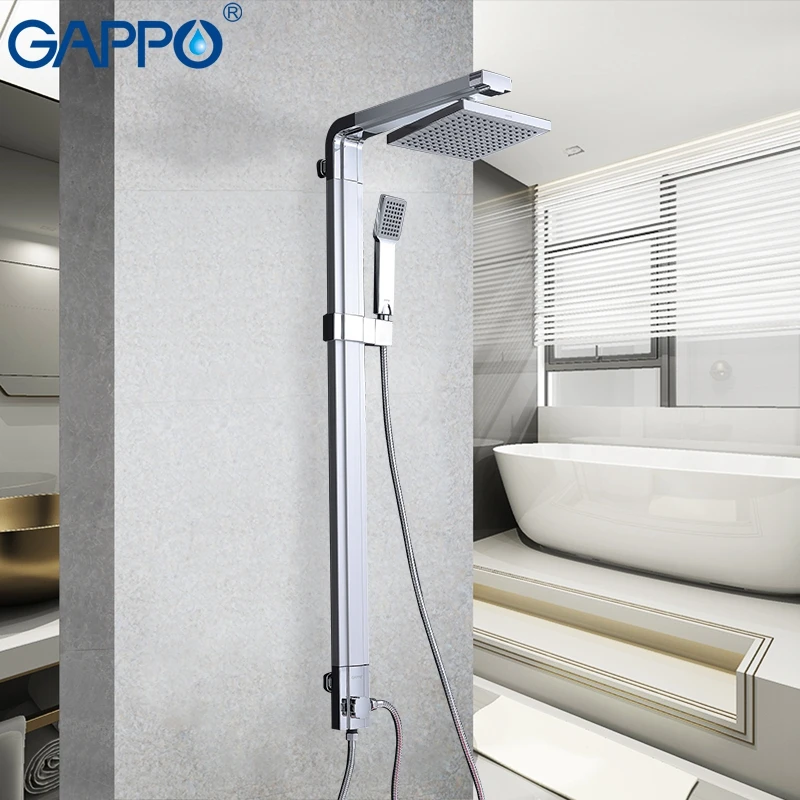 GAPPO lietaus dušo sistemos, vonios, dušas, maišytuvai nustatyti vonia bakstelėkite sienos montuojamas maišytuvas maišytuvas sienos, Krioklys ABS Skydelis Masažas