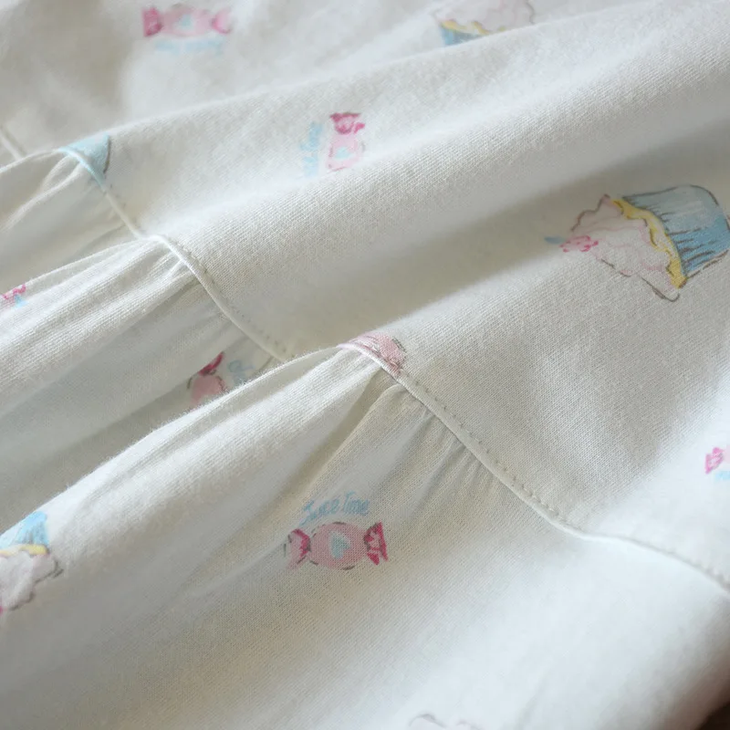 Moterys Vasarą Plonos Medvilnės Pižamą trumparankoviai Seksualus Sleepwear Animacinių filmų V-Kaklo Miego Suknelė Batas De Dormir Mujer Sleepshirts