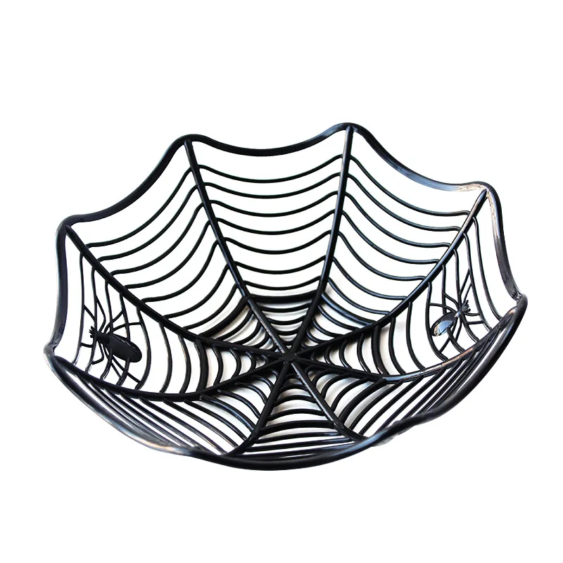 Helovinas naujovė siaubo voratinklyje vaisių plokštė, saldainių, sausainių krepšelį dubenį apgauti ar gydyti apdailos namų dekoro namų šaliai lt