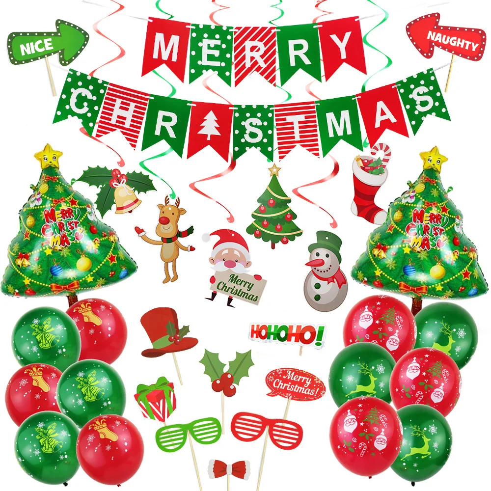 1 Linksmų Kalėdų Balionai Rinkiniai Kalėdų Reklama Lateksiniai Balionai, Kalėdų Išvakarės Šalis Naujųjų Metų Namų Kalėdinė Dekoracija Oro Balionai