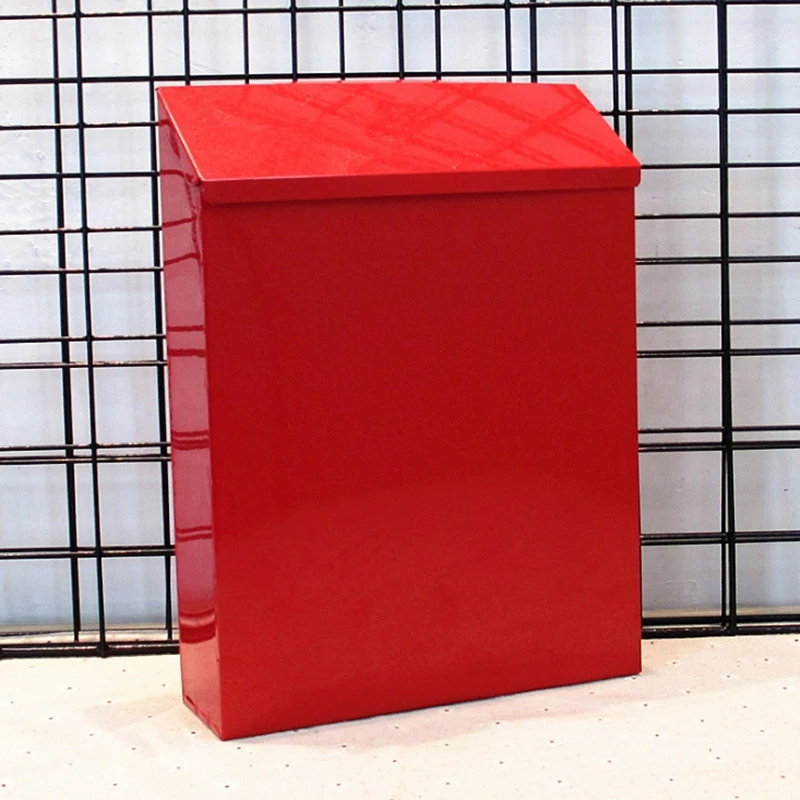 Namų pašto Dėžutės, Sodo Pašto Dėžutė Rakinama Pašto Dėžutės su pagrindiniais Užraktas, pašto Dėžutės Lauko Kiemas Durys, Rakinama Kabo Raudona Apdaila