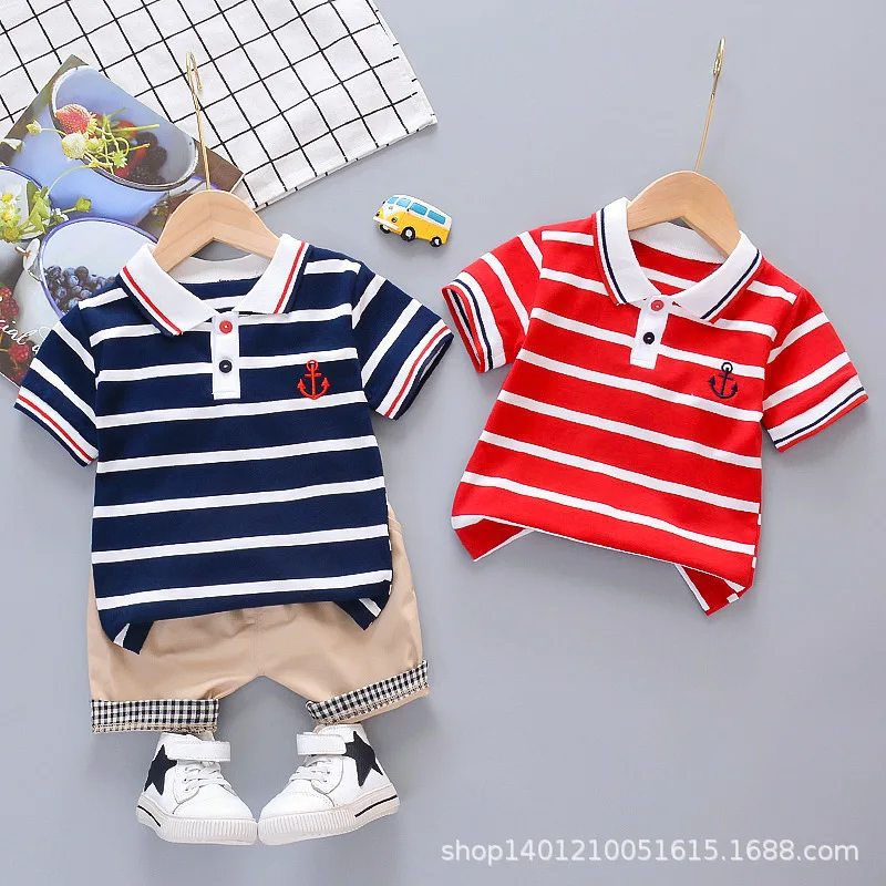 Kūdikių berniukų drabužiai rinkiniai vasaros naujagimių medvilnės mielas marškinėliai+šortai 2vnt sportiniai kostiumai už bebe berniukai bamblys laisvalaikio kostiumus bėgiojimui 1 2Y