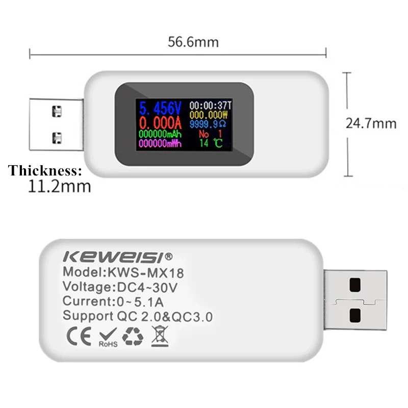 10 1 USB testeris Dabartinių 4-30 V DC Įtampos Skaitmeninis Matuoklis Laiko Ammeter Stebėti Cut-off Power Bank Įkroviklio Indikatorius
