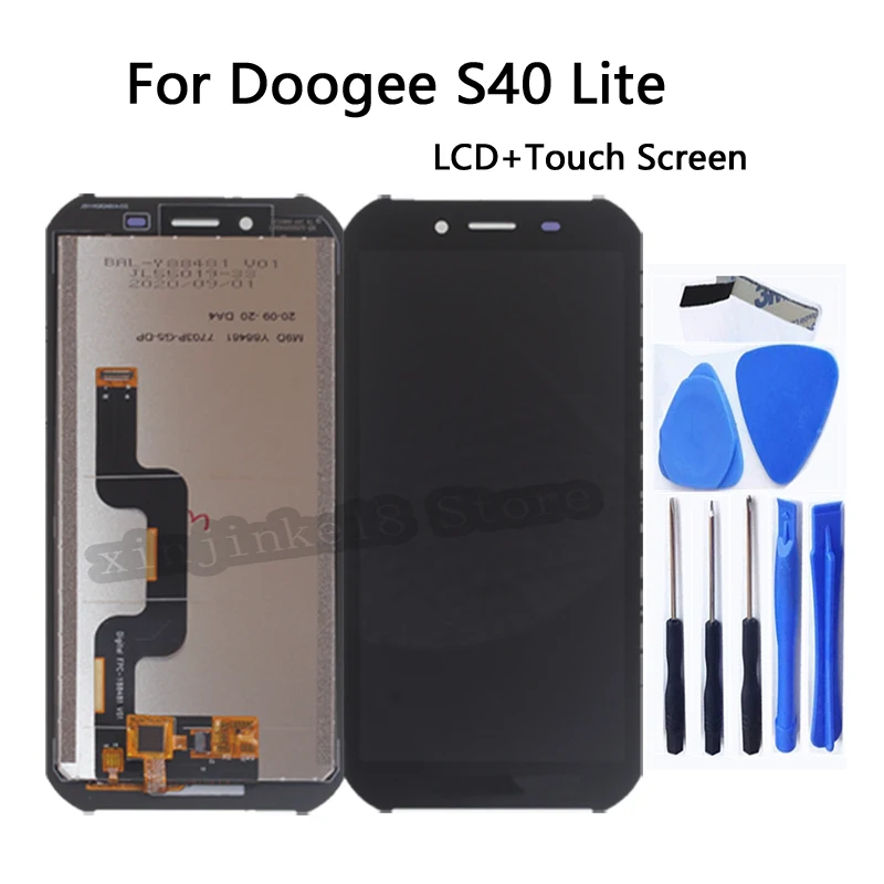 Originalą Doogee S40 Lite LCD Ekranas Jutiklinis Ekranas skaitmeninis keitiklis Asamblėjos pakeisti Doogee S40 lite Telefono Dalys, Remonto komplektas