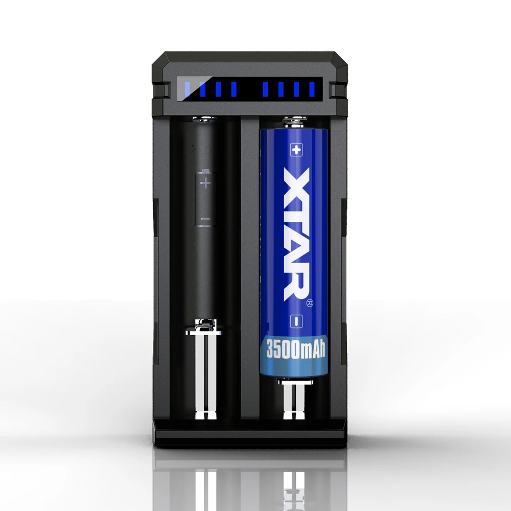 XTAR SC2 max 3A greito įkrovimo taikomos 3.6/3,7 V įkrovimo 18650/18700/20700/21700/22650/25500/26650 li-ion baterijos