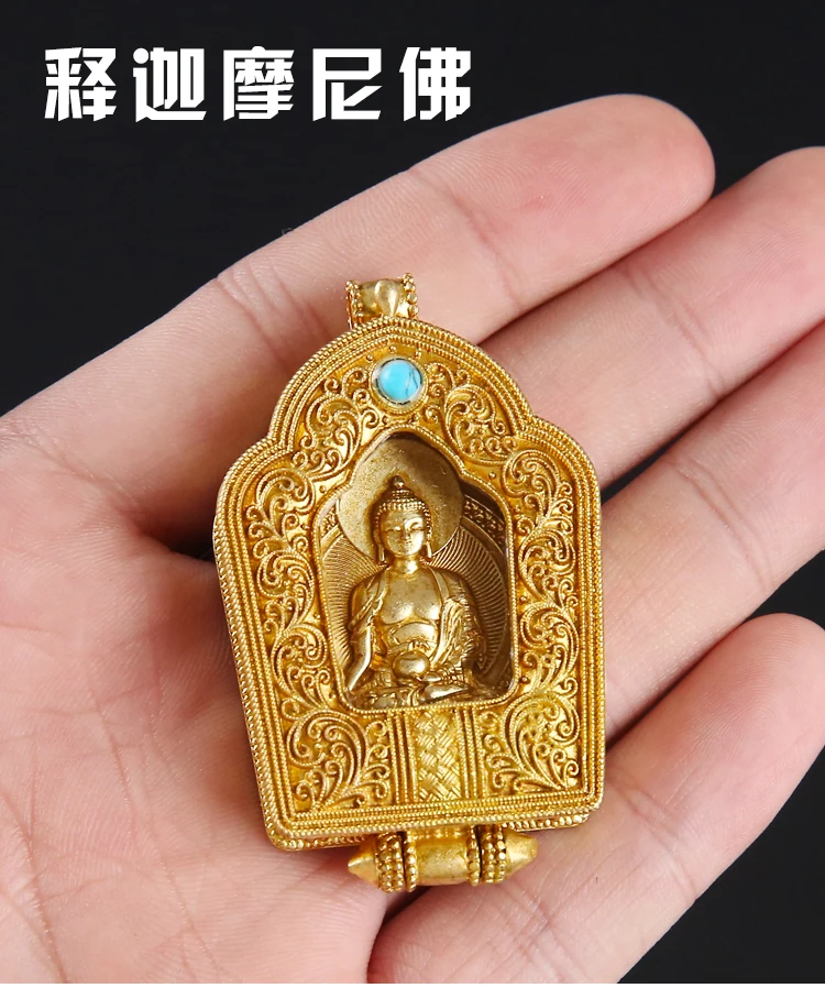 Azijoje Tailandas Graikų-Budistų kišenėje kelionės efektyvių Talismanas saugus sėkmės Sakyamuni Budos Amuletas Budistų vario Pakabukas