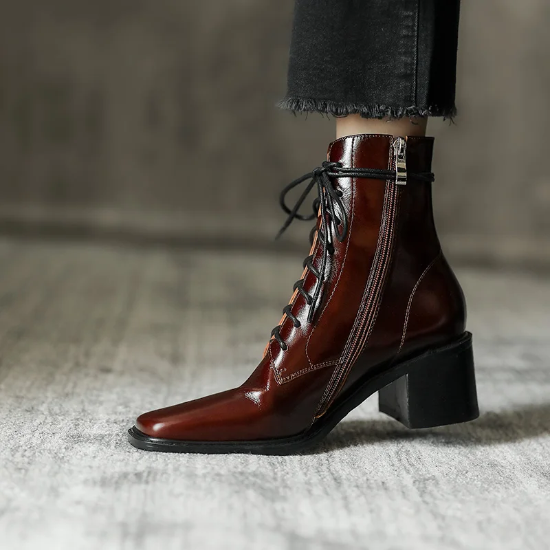 Europos prekių ženklų Moterims, batai natūralios odos Martin batai suvarstomi Mados batai Moterų avalynė