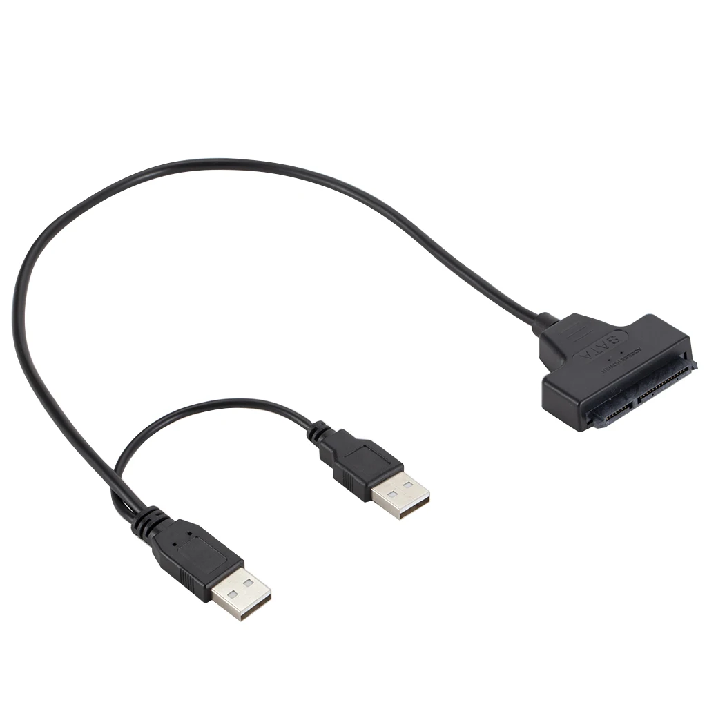 USB 2.0 iki 2.5 colių HDD 7+15pin SATA Kietąjį Diską Kabelis Adapteris iš SATA SSD & HDD