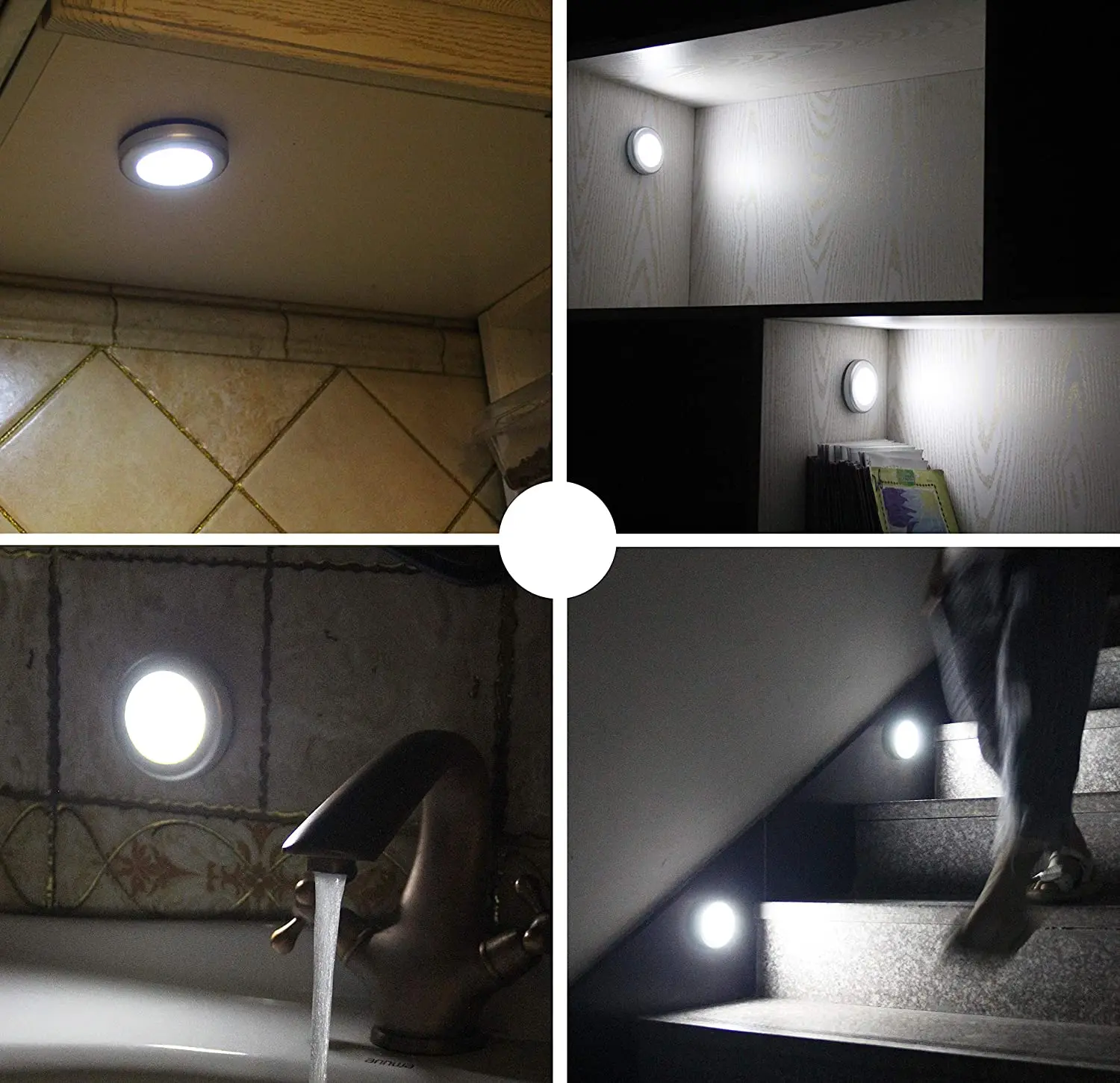 LED Judesio Jutiklis Šviesos Baterija Spinta Koridoriuje Laiptų Pakopa Kabinetas, Virtuvė, Garažas, Vonios kambarys, Bevielis Sienos Lempa