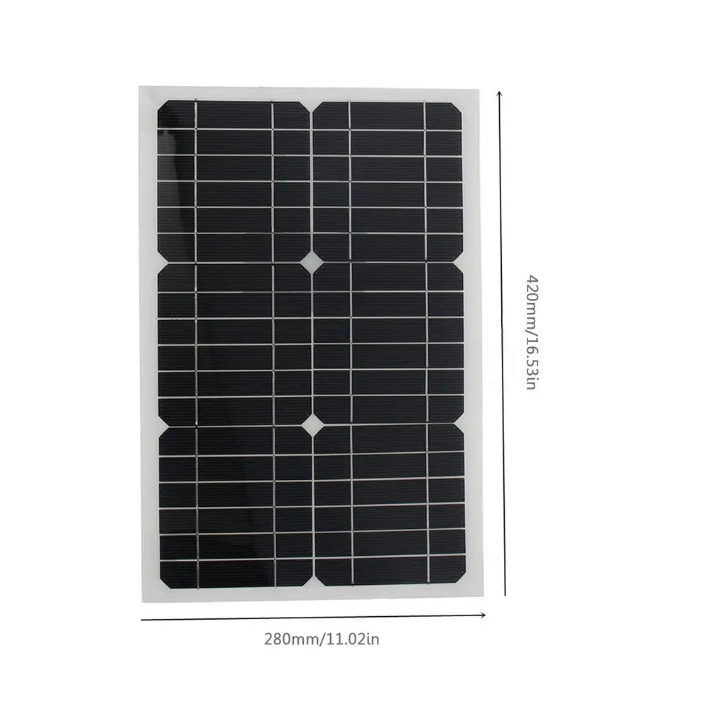 18V 20w Saulės baterijų Įkroviklio Pusiau lankstūs Monokristalinius Saulės Elementų 