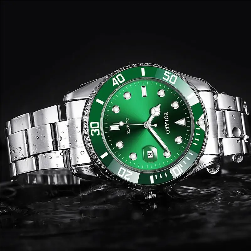 2020 m. Vyras Žiūrėti Prabangos Žaliosios Laikrodžiai Vyrams Karinės Sporto Laikrodžiai YOLAKO Kvarciniai Laikrodžiai Reloj Hombre Relogio Masculino
