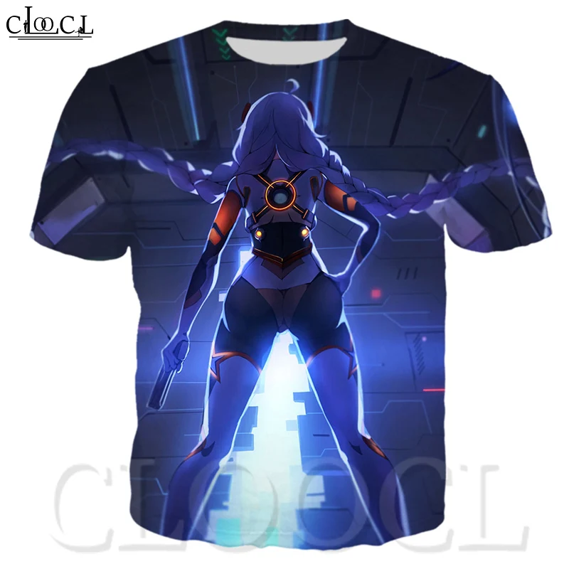 CLOOCL vyriški T-Shirt Žaidimas Honkai Poveikis 3 Modelis Unisex O-kaklo Mados ir Laisvalaikio Drabužius T-Shirt Plius Dydis Vasaros Marškinėliai