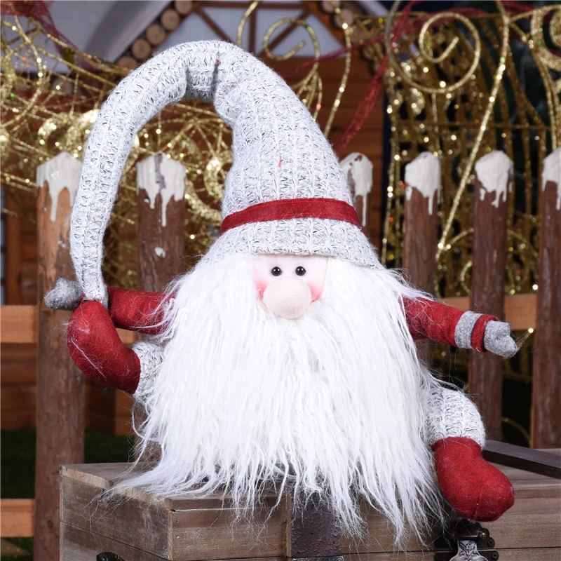 Bagažo Nuolatinis 43-76cm Kalėdų Lėlės Kalėdinė Dekoracija Didelis Santa Claus Sniego Briedžių Lėlė, Vaikams, Naujų Metų Dovana Žaislas