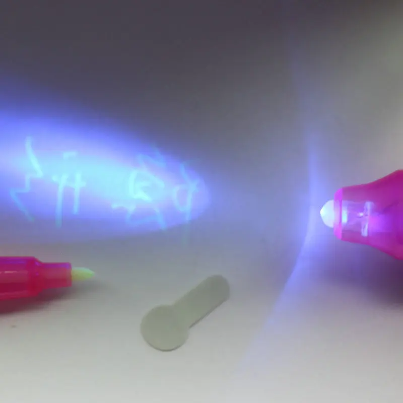 14pcs UV Rašiklį Nematomas Magija Pieštukas Secret Liuminescencinės Rašiklis Rašymo Bloknote Vaikai Vaikų Piešimo, Tapybos Valdybos BM88