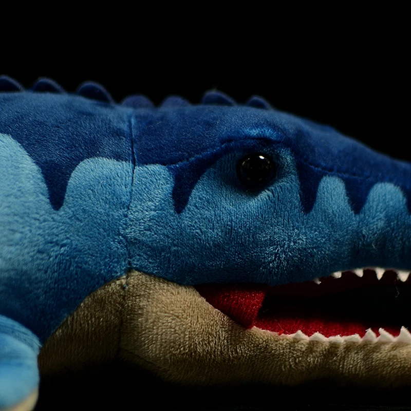 45cm Surper Mielas Mosasaurus Minkšti Kimštiniai Pliušinis Žaislas Modeliavimas Mėlyna Dinozaurų Lėlės Modelį Realiame Gyvenime Jūros Gyvūnų Vaikams Mxas Dovana