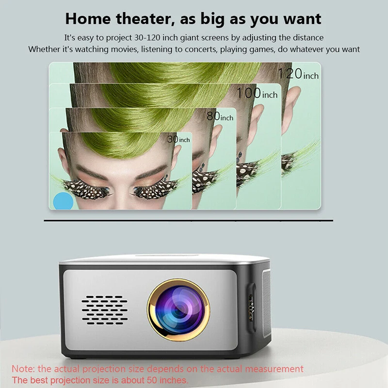 LED Mini Projektorius Multimedia HD 1080P Video Filmą Home Theater Kino @M23