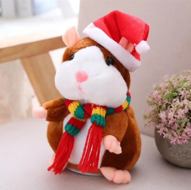 15cm Kalbėti Žiurkėno Pelės Pet Žaislas Kalėdų žiurkėno Kalbėti Kalbėti Garso įrašymas Žiurkėno Švietimo Pliušinis Žaislas Vaikams